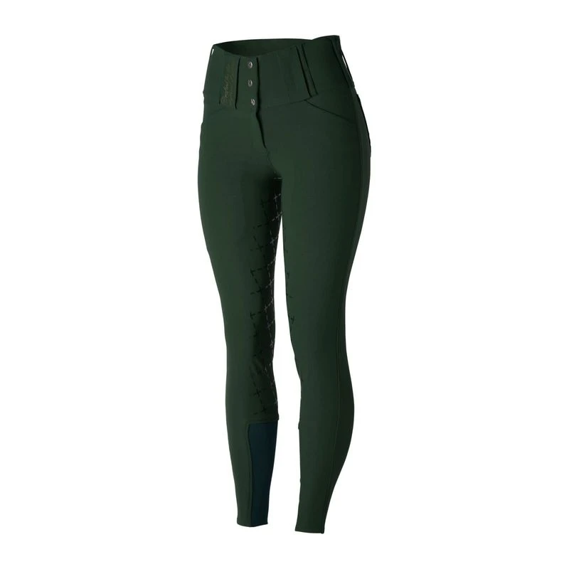 Horze Women's Desiree High Waist Full Seat Breeches - Mountain View Green 4 Horze Women's Desiree High Waist Full Seat Breeches - Mountain View Green - Image 4