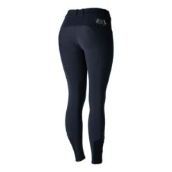 Horze Women's Meghan Silicone Knee Patch Breeches - Dark Navy -Tack Of The Day Store 416111 800 800