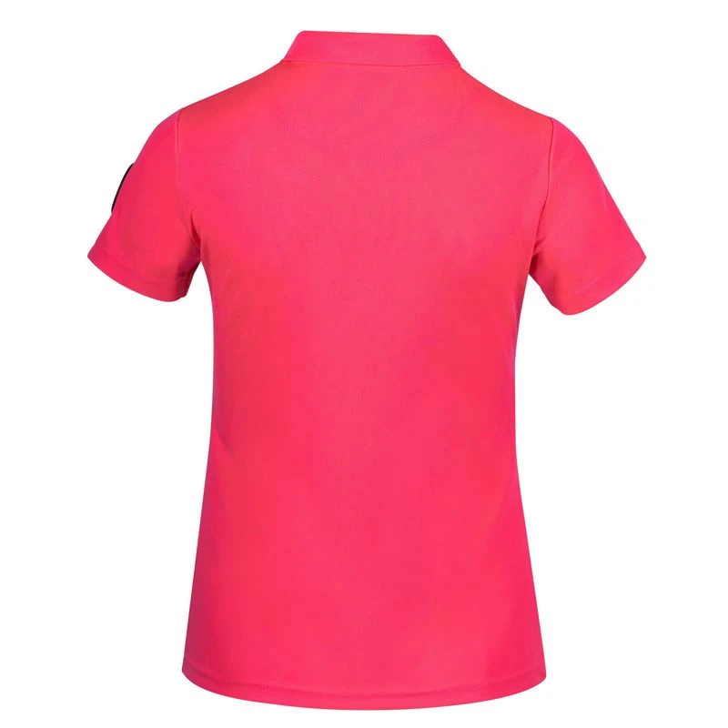Horze Women's Denise Functional Polo Shirt - Pink 2 Horze Women's Denise Functional Polo Shirt - Pink - Image 2