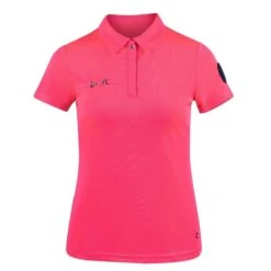 Horze Women's Denise Functional Polo Shirt - Pink 5 Horze Women's Denise Functional Polo Shirt - Pink -Tack Of The Day Store 416542 800 800