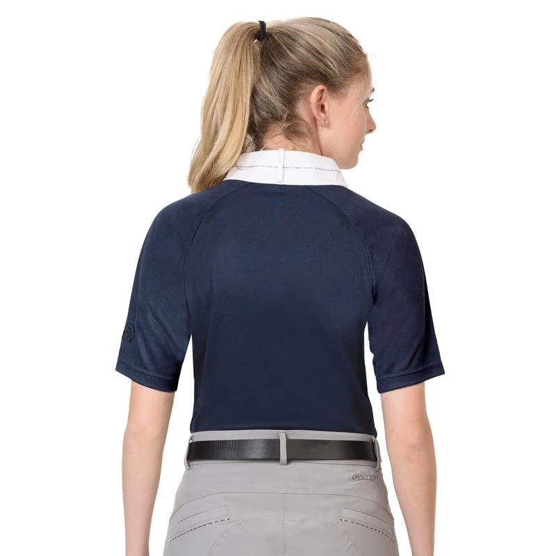 Ovation Women's Elegance Sparkle Show Shirt - Navy 2 Ovation Women's Elegance Sparkle Show Shirt - Navy - Image 2
