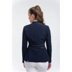 Cavalliera Women's Venice Show Jacket - Navy Blue/Grey -Tack Of The Day Store 455462 800 800