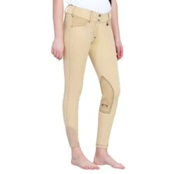 Equine Couture Women's Sportif Natasha Knee Patch Breeches - Lt Tan/Black Stitching 6 Equine Couture Women's Sportif Natasha Knee Patch Breeches - Lt Tan/Black Stitching -Tack Of The Day Store 465170 800 800