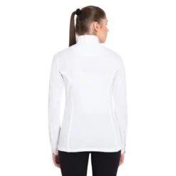TuffRider Women's Kirby Kwik Dry Long Sleeve Show Shirt - White/White -Tack Of The Day Store 466065 800 800