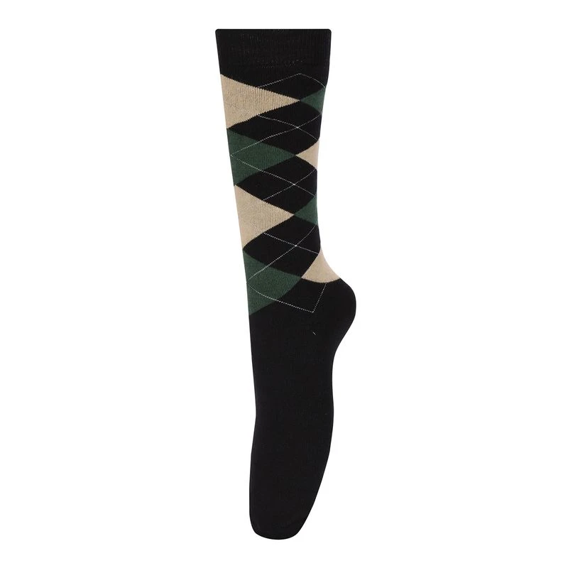 TuffRider Argyle Winter Socks - Black/Beige/Olive 1 TuffRider Argyle Winter Socks - Black/Beige/Olive
