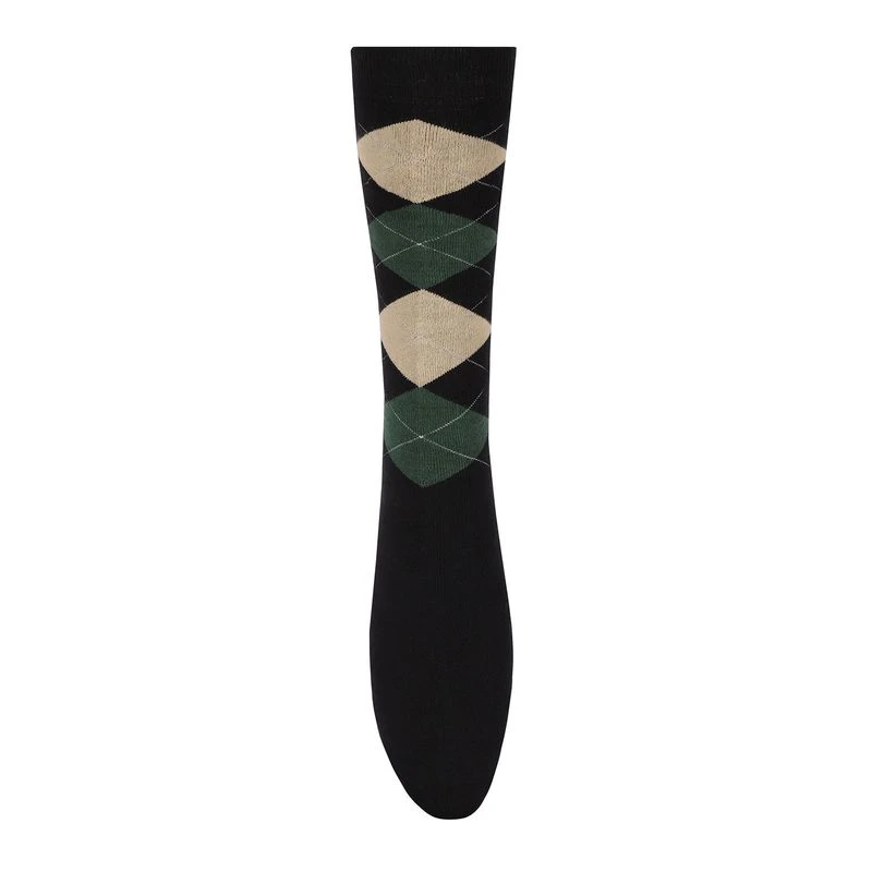 TuffRider Argyle Winter Socks - Black/Beige/Olive 2 TuffRider Argyle Winter Socks - Black/Beige/Olive - Image 2