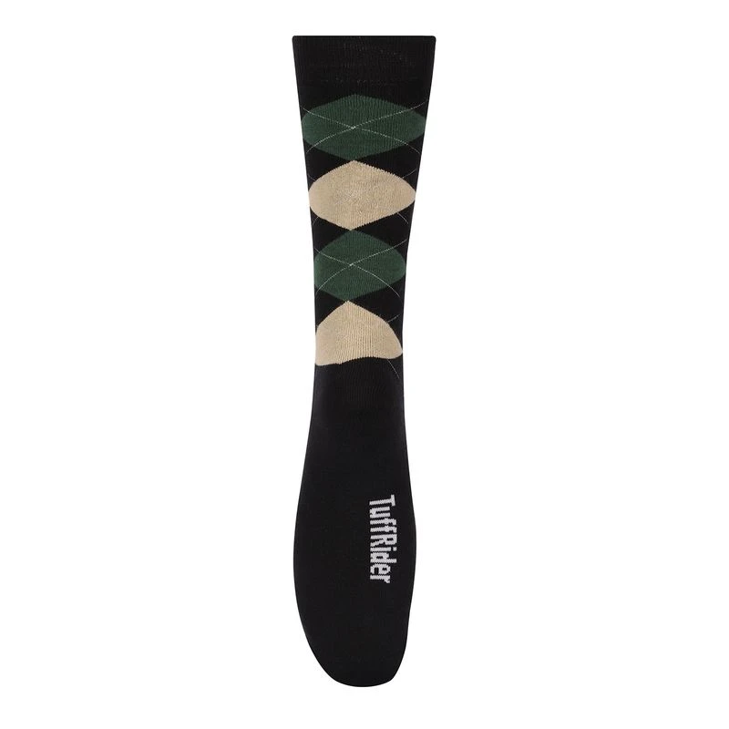 TuffRider Argyle Winter Socks - Black/Beige/Olive 3 TuffRider Argyle Winter Socks - Black/Beige/Olive - Image 3