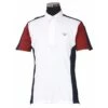 TuffRider Men's Dennison Short Sleeve Show Shirt - White/EC Navy/EC Red
