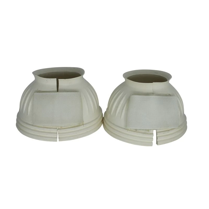 TuffRider Komplett Protkt Bell Boots Ribbed And Ringer W/Hook And Loop Tape - White 2 TuffRider Komplett Protkt Bell Boots Ribbed And Ringer W/Hook And Loop Tape - White - Image 2