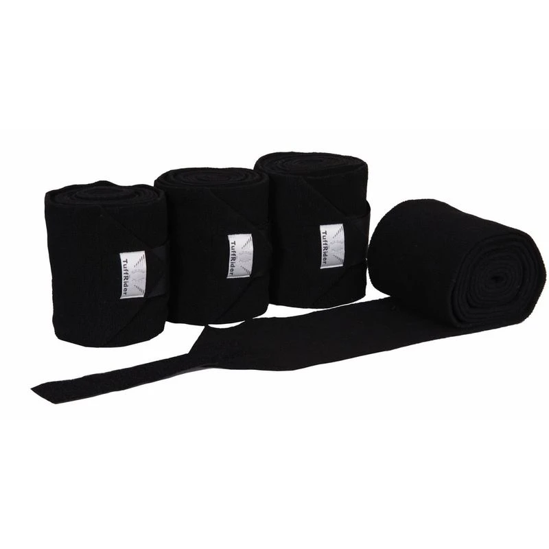 TuffRider Horse Fleece Polo Bandages - Black 1 TuffRider Horse Fleece Polo Bandages - Black