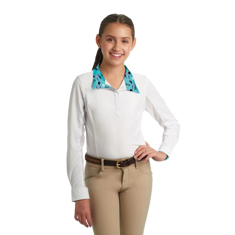Romfh Kids' Sarah Long Sleeve Shirt Snap - White/Pony Blankets 1 Romfh Kids' Sarah Long Sleeve Shirt Snap - White/Pony Blankets