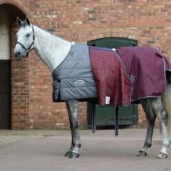 Weatherbeeta Comfitec Plus Dynamic II Standard Neck Medium/Lite - Maroon/Grey/White -Tack Of The Day Store 474163 800 800