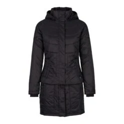 Horze Women's Aurora Padded Parka W/Removable Hem - Black