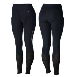 Horze Women's Gwen Full Seat Leggings W/Mesh - Dark Blue