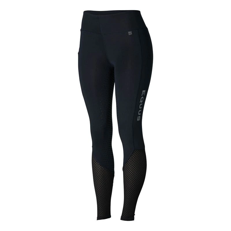 Horze Women's Gwen Full Seat Leggings W/Mesh - Dark Blue 6 Horze Women's Gwen Full Seat Leggings W/Mesh - Dark Blue - Image 6