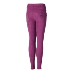 Horze Kids' Tara High Waist Full Seat Breeches - Arty Purple -Tack Of The Day Store 476418 800 800