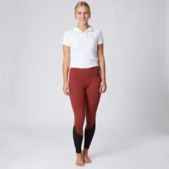 Horze Women's Gwen Full Seat Leggings W/Mesh - Dark Red 9 Horze Women's Gwen Full Seat Leggings W/Mesh - Dark Red -Tack Of The Day Store 476455 800 800