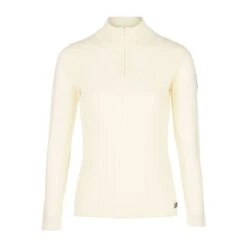 B Vertigo Women's Ruth Knitted 1/4 Zip Sweater - Egret White