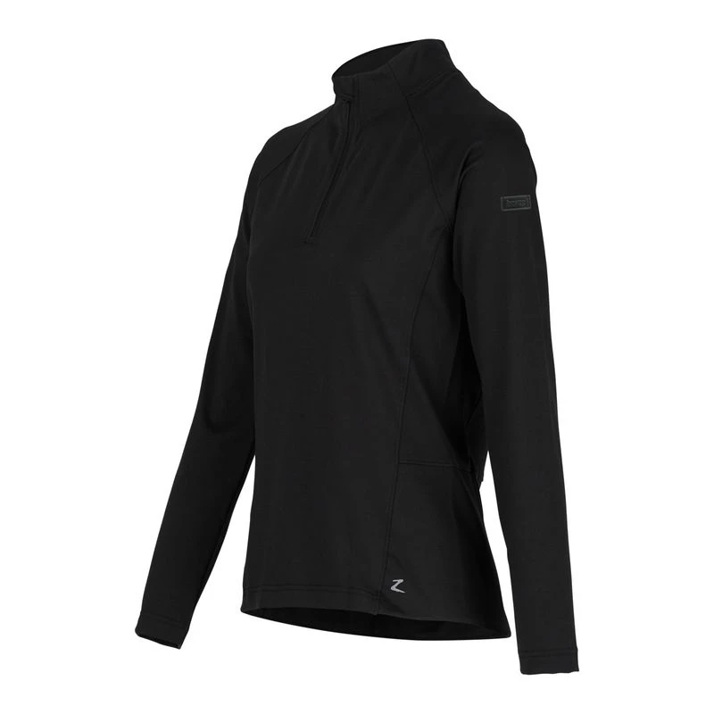 Horze Women's Nadia Training Shirt W/Phone Pocket - Black 2 Horze Women's Nadia Training Shirt W/Phone Pocket - Black - Image 2
