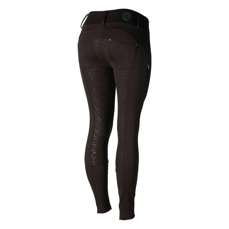 Horze Women's Rhea Full Seat Thermo Breeches W/Back Pockets - After Dark Brown 6 Horze Women's Rhea Full Seat Thermo Breeches W/Back Pockets - After Dark Brown - Image 6