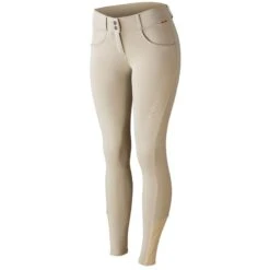 Horze Women's Meghan Silicone Knee Patch Breeches - Plaza Taupe Light Brown/Plaza Taupe Light Brown -Tack Of The Day Store 478293 800 800