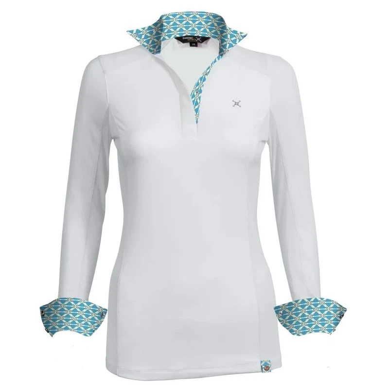 Tredstep Women's Solo Milan Long Sleeve Competition Shirt - Cashmere Blue 1 Tredstep Women's Solo Milan Long Sleeve Competition Shirt - Cashmere Blue