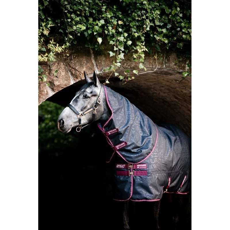 Amigo Hero Ripstop Plus Turnout 0g - Navy HW Print/Burgandy/White 2 Amigo Hero Ripstop Plus Turnout 0g - Navy HW Print/Burgandy/White - Image 2