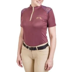 Equine Couture Women's Smyrna Sport Shirt - Rose Brown/Wines