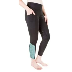Equine Couture Women's Smyrna Tights - Black/Daisy
