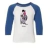 Lettia Kids' Thelwell 3/4 Sleeve Tee - White/Royal