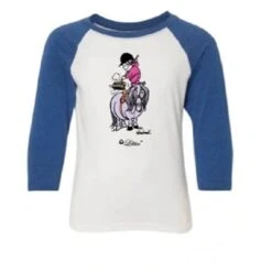 Lettia Kids' Thelwell 3/4 Sleeve Tee - White/Royal