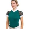 Cavalliera Women's Contessa Short Sleeve Show Shirt - Emerald