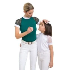 Cavalliera Women's Contessa Short Sleeve Show Shirt - Emerald 7 Cavalliera Women's Contessa Short Sleeve Show Shirt - Emerald -Tack Of The Day Store 496622 800 800