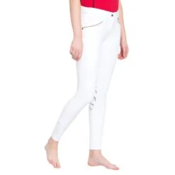 Equine Couture Women's Lille Knee Patch Breeches - White 6 Equine Couture Women's Lille Knee Patch Breeches - White -Tack Of The Day Store 497050 800 800