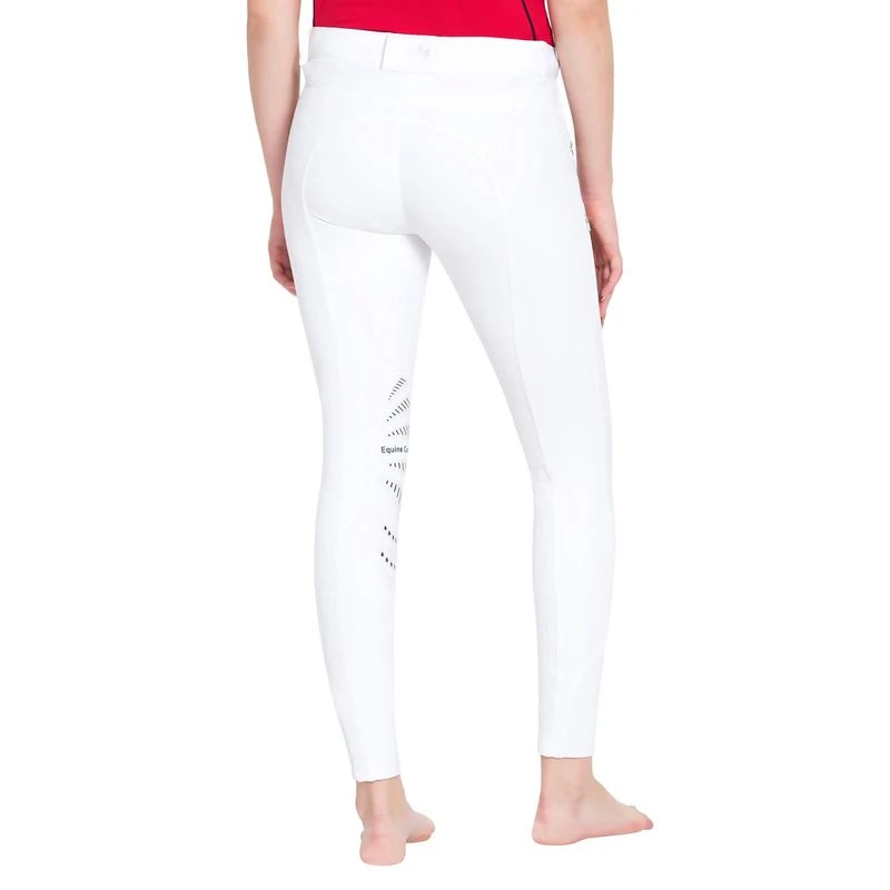 Equine Couture Women's Lille Knee Patch Breeches - White 4 Equine Couture Women's Lille Knee Patch Breeches - White - Image 4