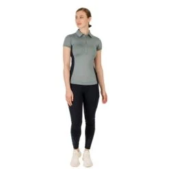Horseware Women's Orla Technical Polo - Stormy Sea -Tack Of The Day Store 497151 800 800