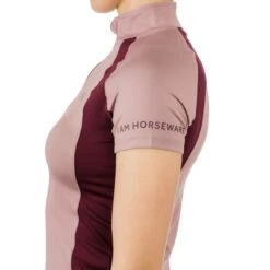 Horseware Women's Aveen Half Zip Short Sleeve Tech Top - Elderberry -Tack Of The Day Store 497172 800 800