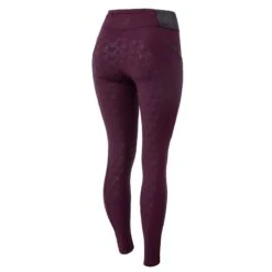 Horze Women's Winter Tights W/Black Glitter - Dark Red -Tack Of The Day Store 498797 800 800