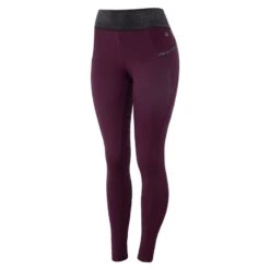 Horze Women's Winter Tights W/Black Glitter - Dark Red -Tack Of The Day Store 498798 800 800
