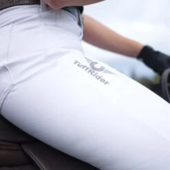 TuffRider Men's Technical Polo Pants - White -Tack Of The Day Store 500008 800 800