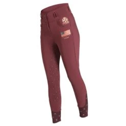 Shires Aubrion Women's Team Breeches - Burgundy