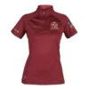 Shires Aubrion Women's Team Short Sleeve Base Layer - Burgundy