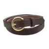 Perri's Padded Leather Belt - Brown/Brown