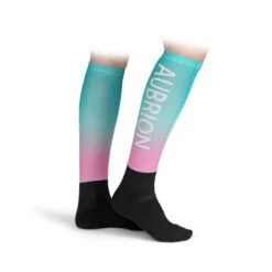 Shires Aubrion Women's Windermere Socks - Mint/Pink