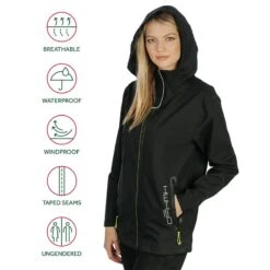 Horseware H20 Jacket - Black/Black -Tack Of The Day Store 505255 800 800