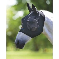 Shires Stretch Fly Mask - Jet Black