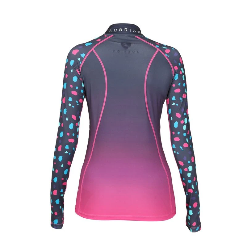 Shires Aubrion Women's Hyde Park Cross Country Shirt - Pink Spot 2 Shires Aubrion Women's Hyde Park Cross Country Shirt - Pink Spot - Image 2