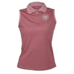 Shires Aubrion Women's Harrow Sleeveless Polo Shirt - Dusky Pink