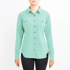 Irideon Women's Aspen Long Sleeve Trail Shirt - Island Green