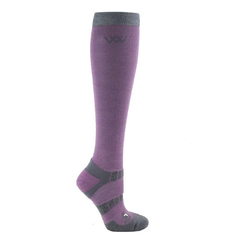 Woof Wear Long Bamboo Sock 2 Pairs - Lilac/Grey 1 Woof Wear Long Bamboo Sock 2 Pairs - Lilac/Grey